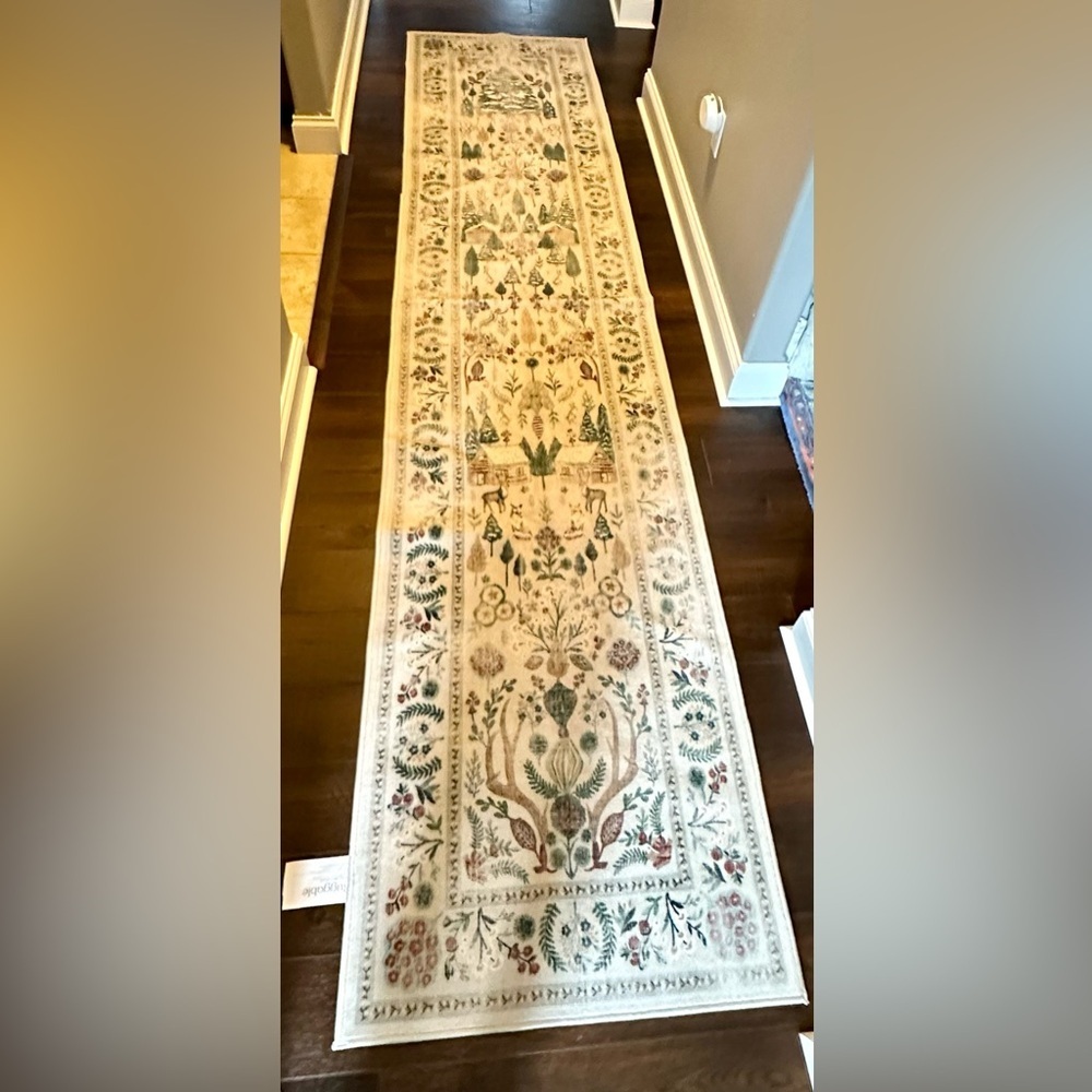 SOLD OUT Ruggable Juniper Runner Rug 2.5x12 Washable Botanical - Picture 11 of 16